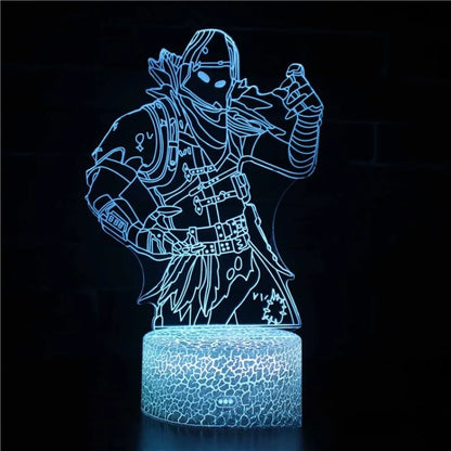 Fortnite 3D Anime Lamp Game Cosplay Patterns LED Night Light Gamer Decoration Kawaii Table Lamp Anime Room Decoration Gift Toy