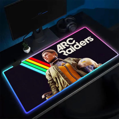 ARC Raiders Mouse Pad Anime Gaming Mouse Pad LED Table Pads Backlit Rubber Desktop XXL RGB Desk Mats
