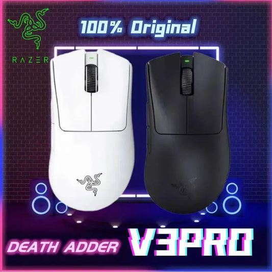 Razer DeathAdder V3 Pro Wireless Gaming Mouse 100% Original  Gamer 63g Ultra Lightweight 30K DPI Optical Sensor for Pc Laptop