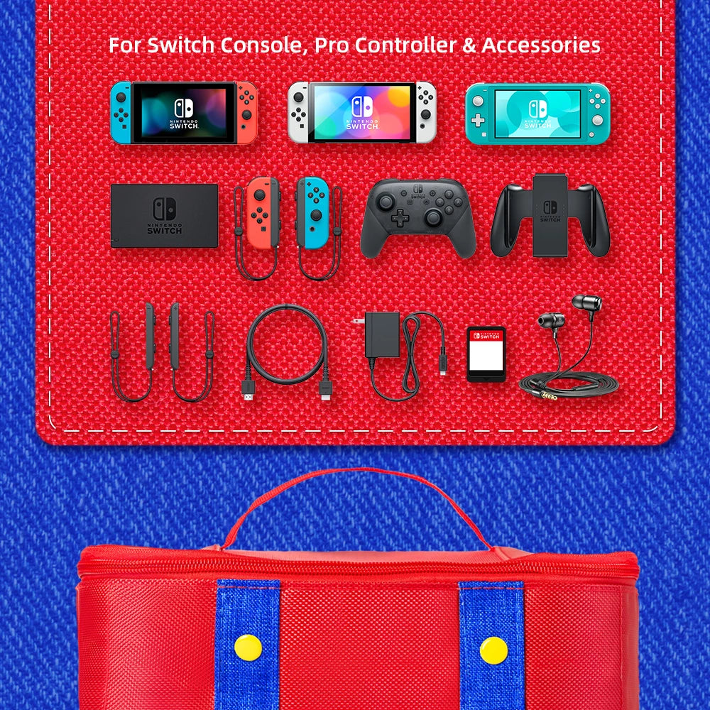 Large Carrying Protective Case for Switch OLED Console Pro Controller Travel Storage Bag Case For Switch Accessories