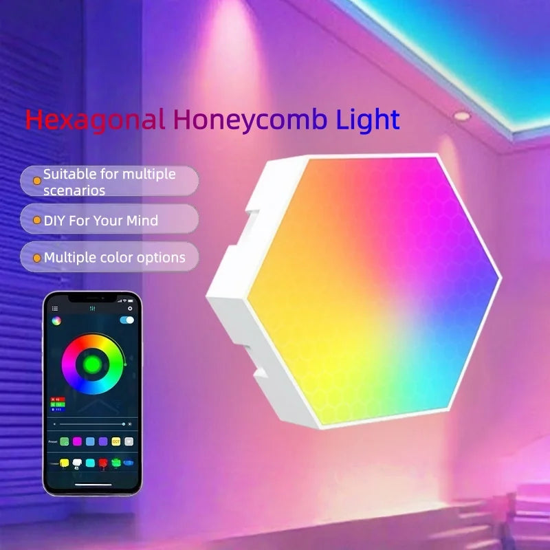 LED Gaming Lighting Magic Color Module Splicing WIFI RGB Music Sync Ambient Sound Capture Modular DIY Decorative Dynamic RGBIC