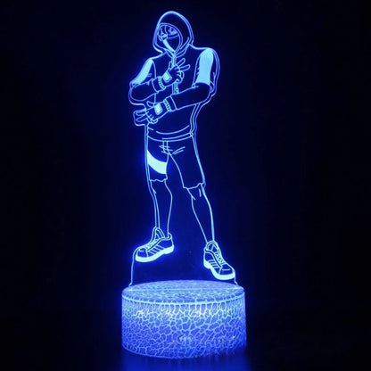 Fortnite 3D Anime Lamp Game Cosplay Patterns LED Night Light Gamer Decoration Kawaii Table Lamp Anime Room Decoration Gift Toy